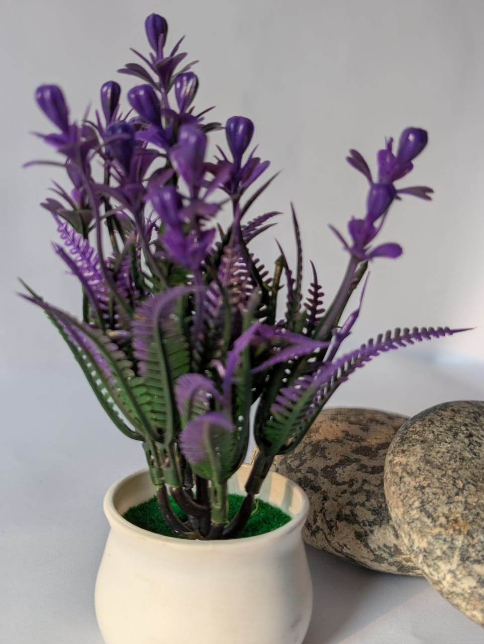 Mini Faux Purple Potted Plant | Decorative Solution for Homes Where Real Plants Don't Thrive