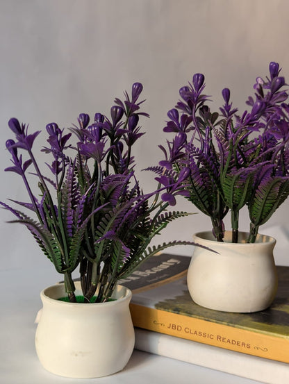 Mini Faux Purple Potted Plant | Decorative Solution for Homes Where Real Plants Don't Thrive
