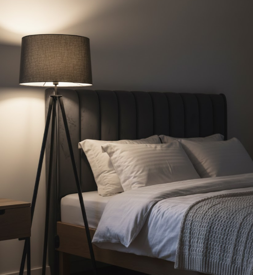 Black Tripod Floor Lamp | Solving Ambience Control with 30,000-Hour Dimmable Precision.