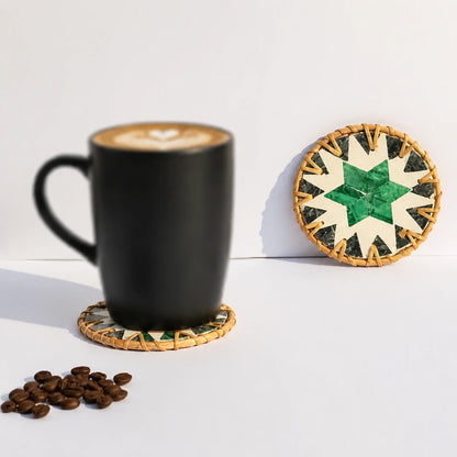 Rattan Ceramic Coaster and Heat Pad