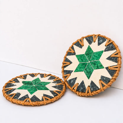 Rattan Ceramic Coaster and Heat Pad