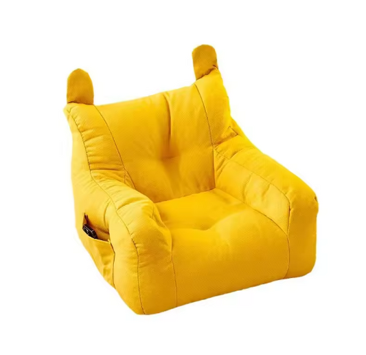 Small Yellow Kids' Sofa | Providing Safe, Soft Comfort for Play and Rest.