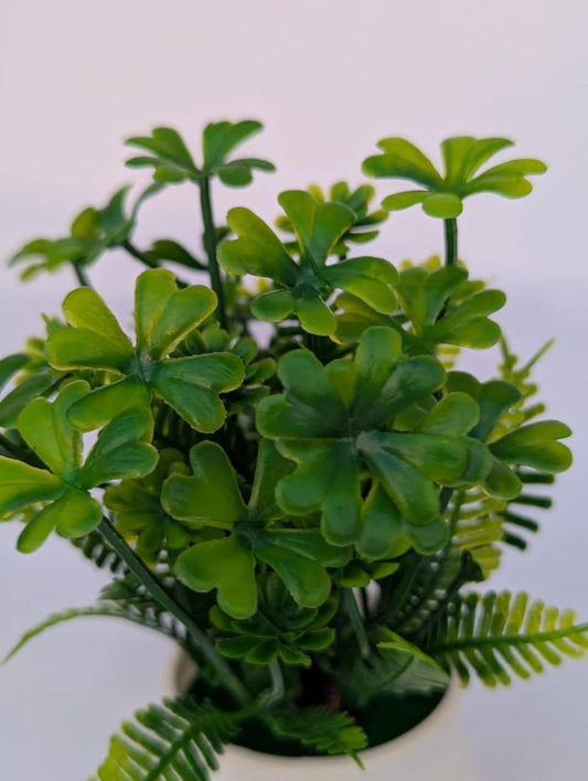 Mini Potted Artificial Grass Plant Duo |Decorative Solution for Homes Where Real Plants Don't Thrive