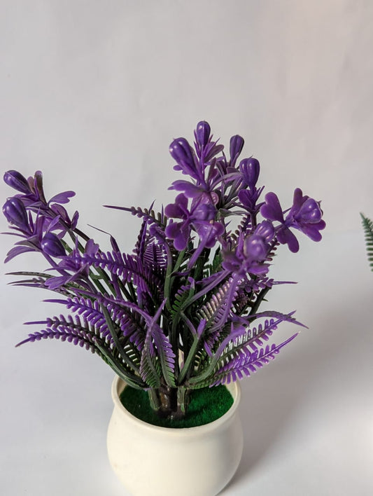 Mini Faux Purple Potted Plant | Decorative Solution for Homes Where Real Plants Don't Thrive